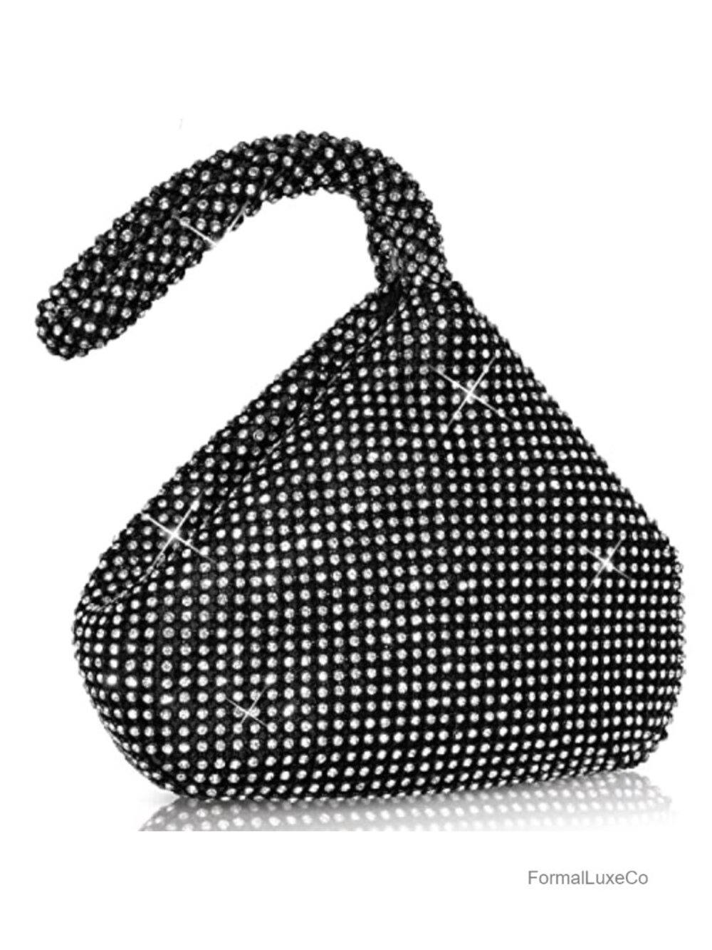Women's Evening Bag- Upgraded Larger Size Full Rhinestones Bling Wrist Clutch